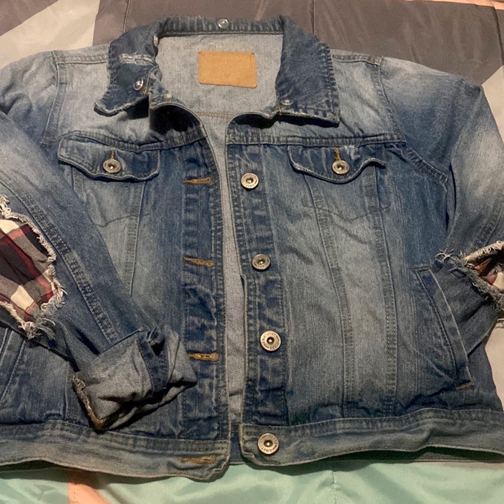 Amethyst Jean Jacket with patchwork